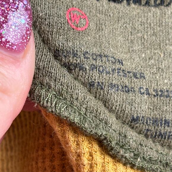 VTG 686 Hoodie Men’s L Y2K Logo Snowboard Ski Zip Pockets Gorpcore Olive Green - Picture 5 of 13